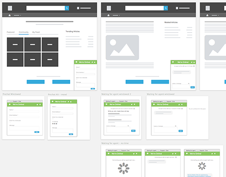 Sketch wireframes